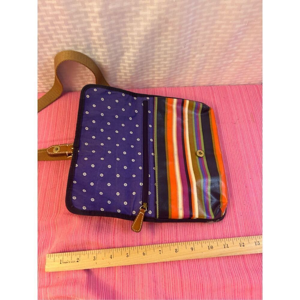 Fossil Striped 9.5x7" Crossbody Adjustable Straps… - image 3
